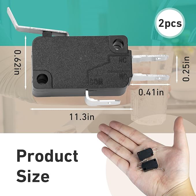 2 Pcs 7305150 Water Softener Rotor Position Switch Compatible with GE Kenmore Softener 7030705 7030713 9001800 WS21X10003 Models(Black)