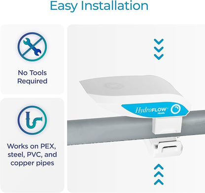 HYDROFLOW Pearl | Electronic Water Descaler & Water Softener Alternative for Small Homes & RVs | Fits 1” Pipes | Prevents Scale & Hard Water Damage