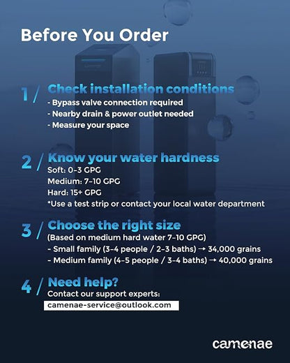 Water Softener System, 34,000 Grain Whole House Water Softener for 4–5 People, Digital Display, Up-Flow Regeneration, Vacation Mode & Easy Salt Access, CS21H-0935