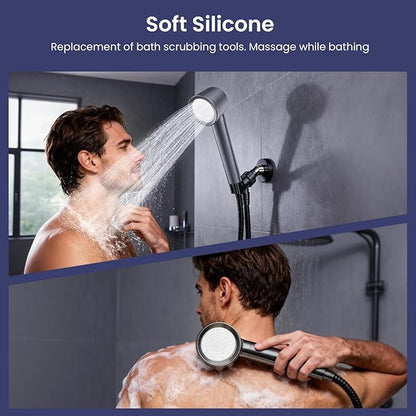 Ion Drops Filtered Shower Head with Handheld, High Pressure Shower Heads with 3 Spray, Showerhead with Filters Hand held for Hard Water, Remove Chlorine, Reduces Dry Itchy Skin