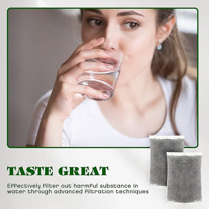 Weewooday 50 Pcs Activated Charcoal Distiller Water Filters, Coconut Shell Replacement Activated Carbon Filter Sachets Compatible with Megahome and Other Countertop Distillers