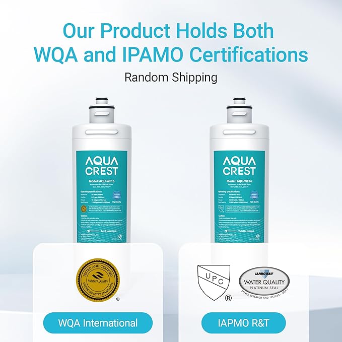 AQUA CREST OCS2 Under Sink Water Filter, Replacement for Everpure OCS2, 2CB5, 2H-L, 2CB-GW, ADC, OW2-Plus, EV9618-02, EV9634-26, EV9634-01, EV9617-05, Aquverse A100, NSF/ANSI 42 Certified