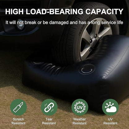 100 Gallon Water Bladder, 1000D PVC Foldable Portable Water Tank, Black Large Capacity Water Bag Container for Garden, Drought Resistance, Fire Prevention, Emergency Supply