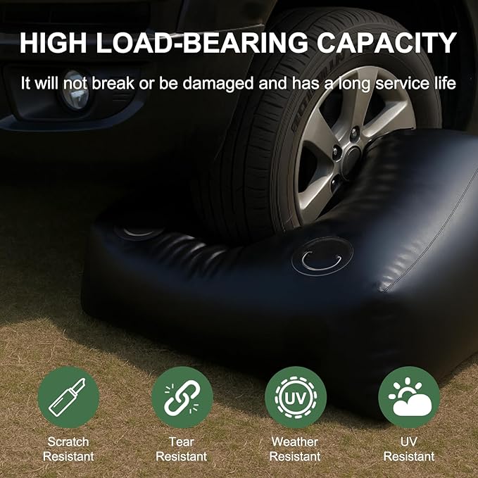 30 Gallon Water Bladder, 1000D PVC Foldable Portable Water Tank, Black Large Capacity Water Bag Container for Garden, Drought Resistance, Fire Prevention, Emergency Supply