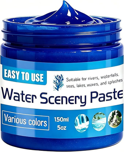 150ml Water Scenery Paster, Paint Mediums & Additives, Water Effect Paste, Suitable For Rivers, Oceans, Lakes, Static Scenes - Model For Aquariums (Dark Blue)