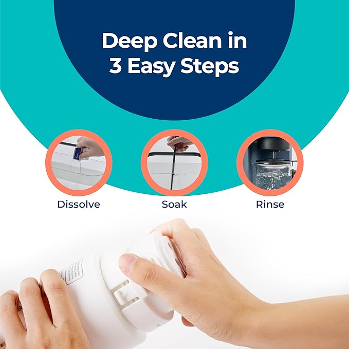 Bluevua Cleansing Kit for RO100ROPOT-Lite, Lite(UV) & Travel – Includes 5 Cleaning Tablets and Filter Accessory for Internal System Freshness Maintenance