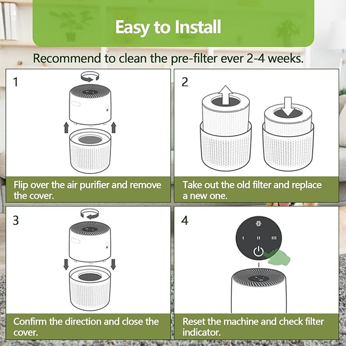 2 Pack Core 200S Replacement Filter Compatible with LEVOIT Core 200S and Core 200S-RF Smart WiFi Air Purifier, High-Efficiency 3-in-1 True H13 HEPA Activated Carbon Filter (White)
