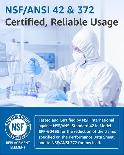 Filterlogic LT1000PC ADQ747935 MDJ64844601 NSF Certified Refrigerator Water Filter and Air Filter, Replacement for LG® LT1000P®, LT1000PC, LT-1000PC, MDJ64844601 and LT120F®, 3 Combo
