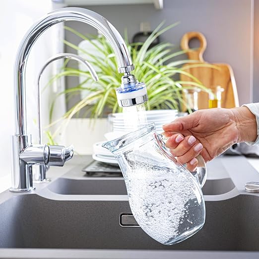 10 Pack Sink Water Faucet Filter Cartridge Replacements, Faucet Water Filter Replacements for Faucet Kitchen Bathroom Sink Filter Removes Chlorine Fluoride Heavy Metals Hard Water
