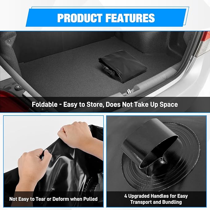 Nilight 246Gal/1000L Water Storage Bladder, RV Potable Water Bladder Tank Camping 1000D PVC Foldable Collapsible Storage Containers for Truck Bed Carrier Garden Irrigation Emergency Water Use, Black