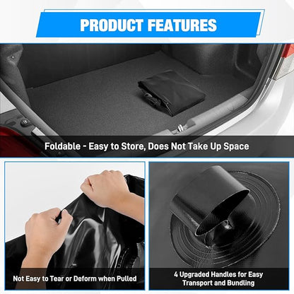 Nilight 246Gal/1000L Water Storage Bladder, RV Potable Water Bladder Tank Camping 1000D PVC Foldable Collapsible Storage Containers for Truck Bed Carrier Garden Irrigation Emergency Water Use, Black