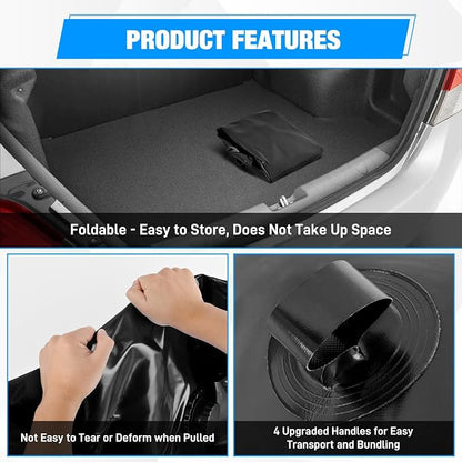Nilight 30Gal/113L Water Storage Bladder RV Potable Water Bladder Tank 1000D PVC Foldable Collapsible Water Storage Containers for RV Truck Bed Camping Garden Irrigation Emergency Water Use Black