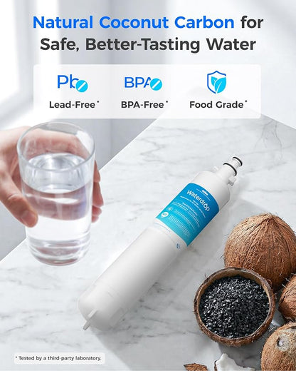Waterdrop WD-F19C Water Filter Replacement for GE® RPWFE®, 4 Pack | Replacement for GE® RPWF (Built-in CHIP), GFE28GYNFS, GFE28GELDS