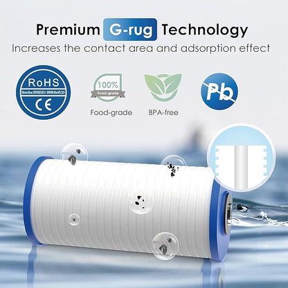 Waterdrop 4.5" x 10" AP810 Whole House 5 Micron Water Filter Cartridge, Sediment Water Filter Replacement Pack of 4