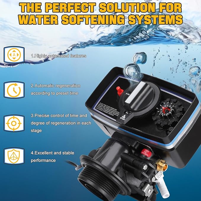 5600 Water Softener Timer, 12 Day Timer Control Valve, 3W Timer Valve Backwash Head for Water Purifier Softeners