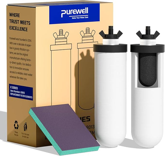 Purewell PF-4 Ceramic Purification Elements, Replacement Filters for ProOne® and Berkey® Filters