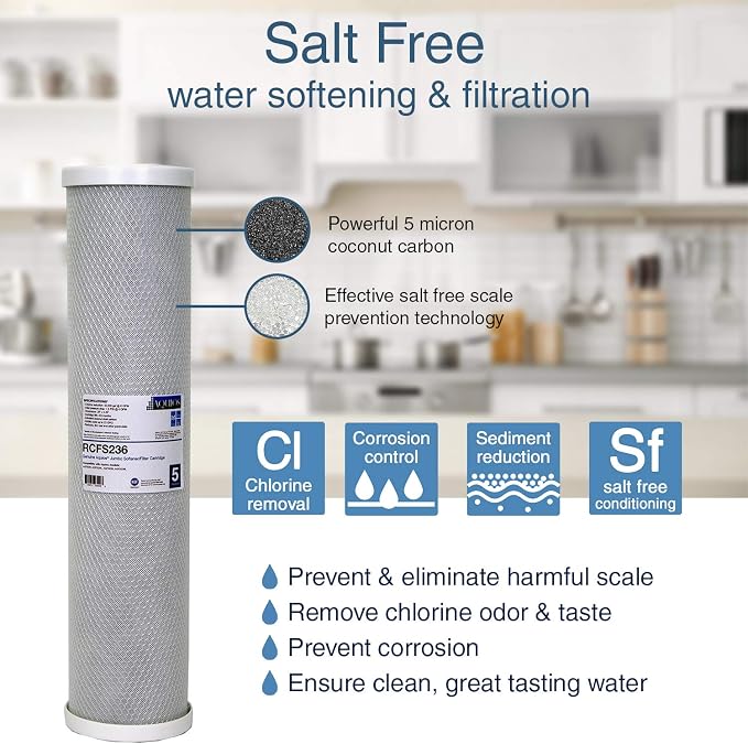 Aquios® AQFS234 Jumbo Salt Free Full House Water Softener and Filter System - New Model