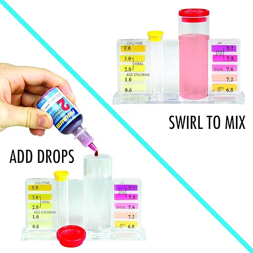 Poolmaster 22260 5-Way Swimming Pool or Spa Water Chemistry Test Kit with Case, Essential Collection