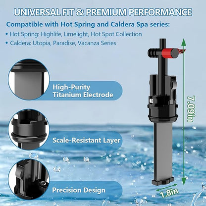 Salt System Cartridge Replacement for Hot Spring & Caldera Spas, Water Treatment Replacement Cartridge, Hot Springs Salt Cartridge, Easy Maintenance for Natural Spa Water(2 Pack)