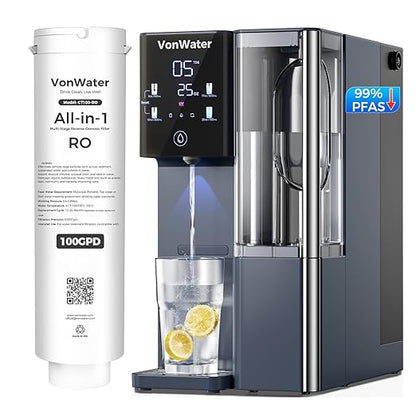 CT100-RO Replacement Filter | 𝐑𝐞𝐯𝐞𝐫𝐬𝐞 𝐎𝐬𝐦𝐨𝐬𝐢𝐬 RO Filter Cartridge for CT910/C5/CT910G Series | 100GPD 12-24 Months | NSF/ANSI372,42,58, Reduce TDS PFAS (CT100-RO)