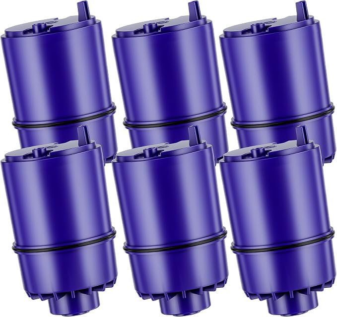 Faucet Water Filter Replacement for All PUR®, PUR®Plus Faucet Filtration Systems Compatible with NSF Certified Water Filter for Pur® RF-9999® and RF-3375, 6 Pack