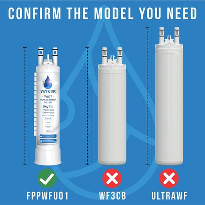 FPPWFU01 & PAULTRA2 Water & Air Filter replacement Combo (3+3 Pack) | Compatible with Frigidaire FPPWFU01, PurePour PWF-1, EPPWF01 and PureAir Ultra II PAULTRA2 Water & Air Filter