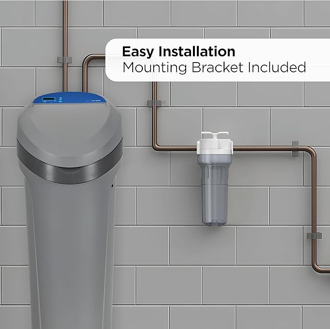 EcoPure EPW2VC Whole Home Water Filtration System – Valve-in-Head Design with Built-In Bypass Valve & Clear Sump – Reduces Sediment, Rust, Dirt & Chlorine Taste – Fits Standard Capacity Filters