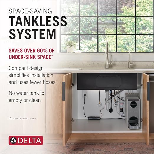 Delta Faucet Clarifi Under Sink Reverse Osmosis Water Filter System with Brushed Nickel Beverage Dispenser Faucet