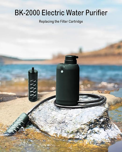 Pre-Filter Replacement Set for the BKLES BK2000 or BK3000 Electric Portable Camping Water Filter - Green Color