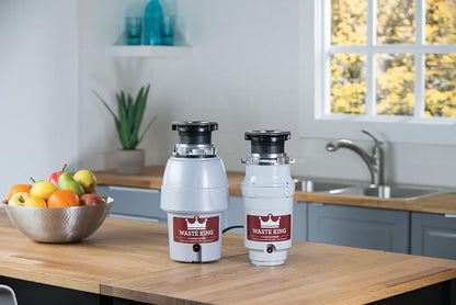Waste King Legend Series Continuous Feed Garbage Disposal for Kitchen Sink with Power Cord, L-2600