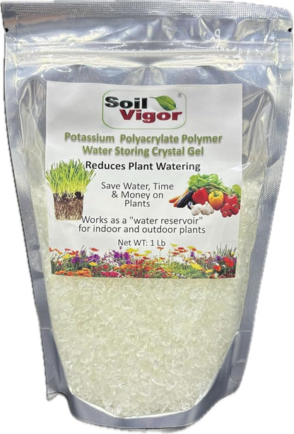 Commercial Grade Super Absorbent Polymer Potassium Based Water Crystal (1 Pound)