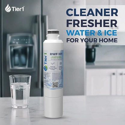 Tier1 RWF1011 DA29-00020B Refrigerator Water Filter | Replacement for Samsung HAF-CIN, WF294, FMS-2 Fridge Filter - Up to 18 Months Supply | Easy Install | Odor Control | Great Tasting Water (3-pk)
