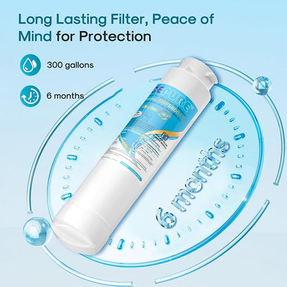 ICEPURE Alkaline RWF5800A-AL Refrigerator Water Filter and Air Filter Replacement for Frigidaire EPTWFU01, EWF02, Pure Source Ultra II, PureSource Ultra 2, BO022, MR022, SCWFTCTO, Enhances PH, 3Combo