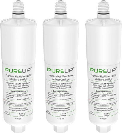 AP431 Replacement Filter Compatible with Aqua-Pure Whole House Scale Inhibition Inline Water System AP430SS - Ap431 Replacement Cartridge Pack of 3
