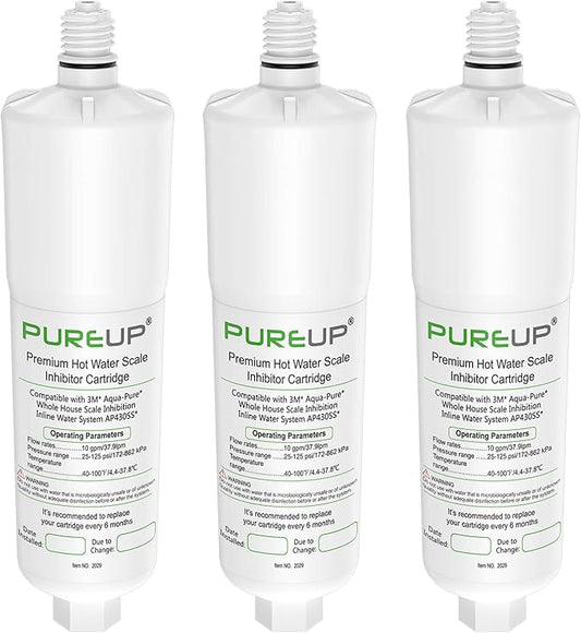 AP431 Replacement Filter Compatible with Aqua-Pure Whole House Scale Inhibition Inline Water System AP430SS - Ap431 Replacement Cartridge Pack of 3