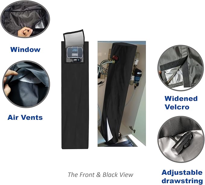 Water Softeners Covers for Outside Units,3 Pcs Water Softener Covers,2 Pcs Filter Tank Covers+1 Pcs Brine Tank Cover,Water Softener Cover Outdoor,Water Softener Covers, Black