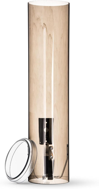 San Jamar Large Pull-Type Cup Dispenser 6-12 Oz. Flat Cups, 4.5 - 7 Oz Cone Cupz with Flip Cap for Restaurants, Home, and Office, Plastic, 16 Inches, Brown