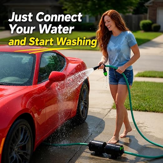 Spot Free Water Filters for Car Washing, Removes TDS for Spotless Rinse, Hose Connection, Deionized Water Filter for Cars, Boats, Windows & RVs, Wall Mount or Portable Use, Twin Pack, USA