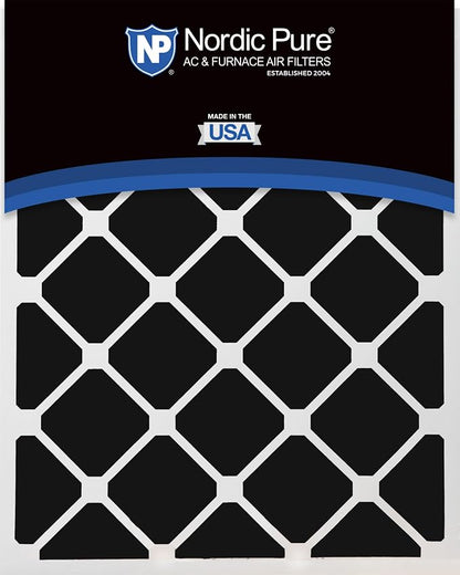 Nordic Pure 20x25x5 Pleated MERV 15 Plus Carbon Air Filter 1 Pack | Actual Size: 19 7/8 x 24 7/8 x 4 3/8 Honeywell Replacement Made in USA, Pro Strength Filtration, Pet & Odor Control