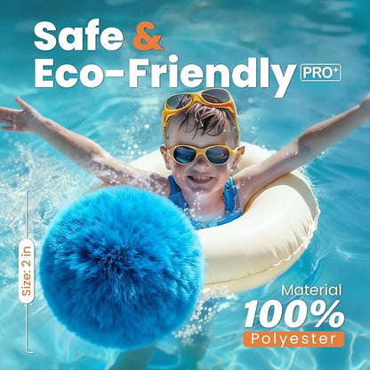 6.2 lbs Pool Filter Balls for Sand Filters, Reusable Blue Filter Media Balls for All Sand Filter Systems, Efficient & Lightweight Pool Sand Filter Balls, Replaces 200 lbs Pool Filter Sand