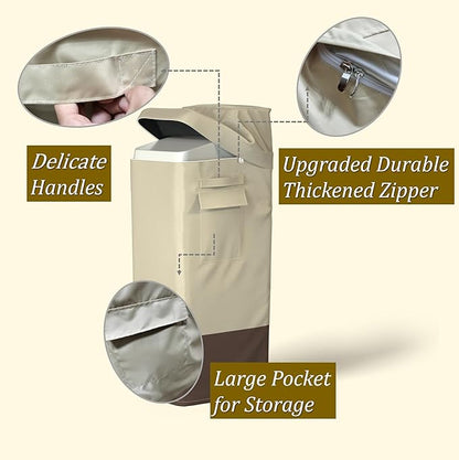 Water Softener Cover Waterproof, Water Softener Cover for WHES30E/WHES40E Grain Softener Housings Outdoor,(Beige&Tan)