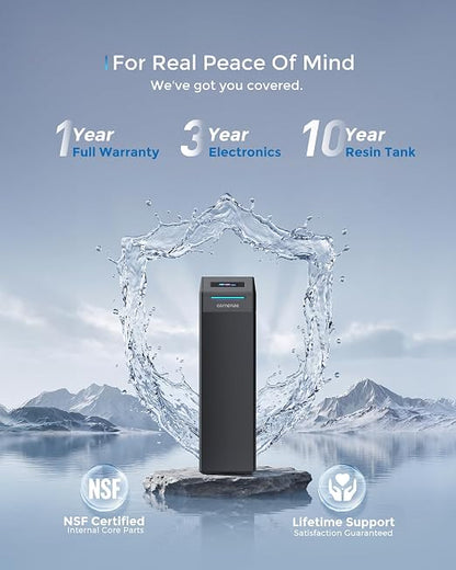 CS32 Pro 2026 Whole House Water Softener System 40,000 Grains | Smart WiFi App, 5 inch LED Color Touchscreen, Gen2 Up-Flow Regeneration Technology, Salt Level Reminder, Vacation Mode
