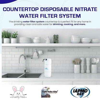 Crystal Quest Countertop Disposable Nitrate Water Filter System
