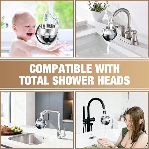 SHLLKTTRY Bath Water Filter for Tub Faucet with Overflow,Filtration,Remove Contaminants,Chlorine,Fluoride,Hard Water Softener,Enhances Health of Skin,Hair,Nails,Relieve Eczema,3,000 Gallons,Chrome