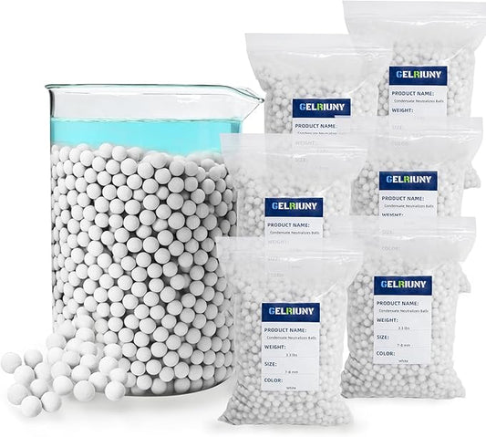 Condensate Neutralizer 19.8 lbs, 6-Packs, Acidic Condensate Neutralizer Pellets, 7-8mm Pellets for Water Heater Media Filter(6 Packs)