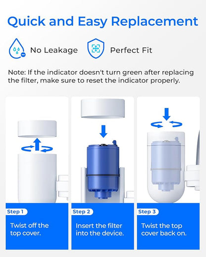 Waterdrop C08A Water Filter Replacement for PUR® Faucet Filter, 2 Pack | Compatible with All PUR® PLUS Water Filter, PUR® PLUS RF9999® Faucet Water Filter, NSF 42 Certified, 6-Month, 600-Gallon