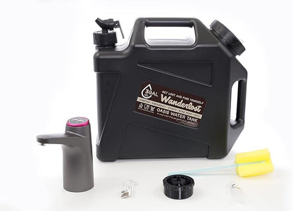 Portable 3 Gallon Water Tank with USB Rechargeable Water Pump Faucet, Food Grade Materials, Great for Camping, Overlanding, Sports, Emergencies, Sports, and More