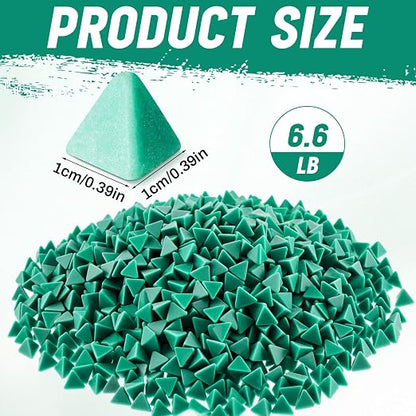 Novabright 1 Pack 6.6 lb Rust-Cutting Resin Abrasive Tumbler Media for Nut, Bolts and Glass (0.39 x 0.39 x 0.39 Inch,Triangle)