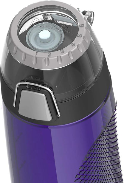 THERMOS 24 Ounce Tritan Hydration Bottle with Meter, Purple (Pack of 6)