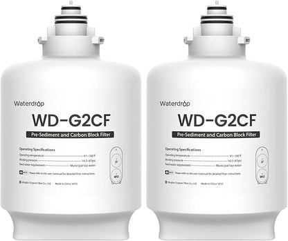 Waterdrop G2-2CF Filter, Replacement for G2 & G2P600 Reverse Osmosis System, 12-Month Lifetime, 2-Pack